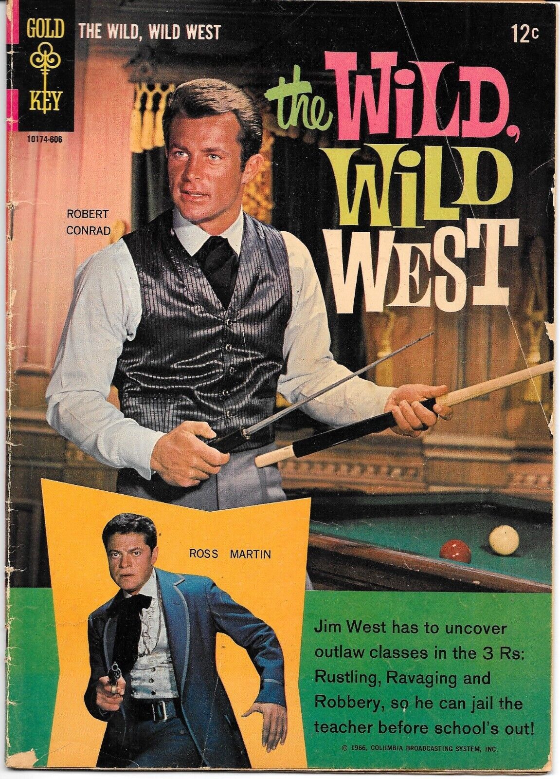 THE WILD, WILD WEST #1 (June 1966) Gold Key - TV Series -Al McWilliams art GOOD