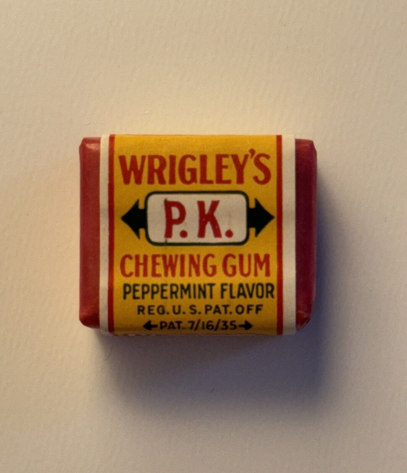 Vintage Original Pre WW2 Wrigley\'s P.K. Chewing Gum 4 Pieces Dated 1921 Sealed