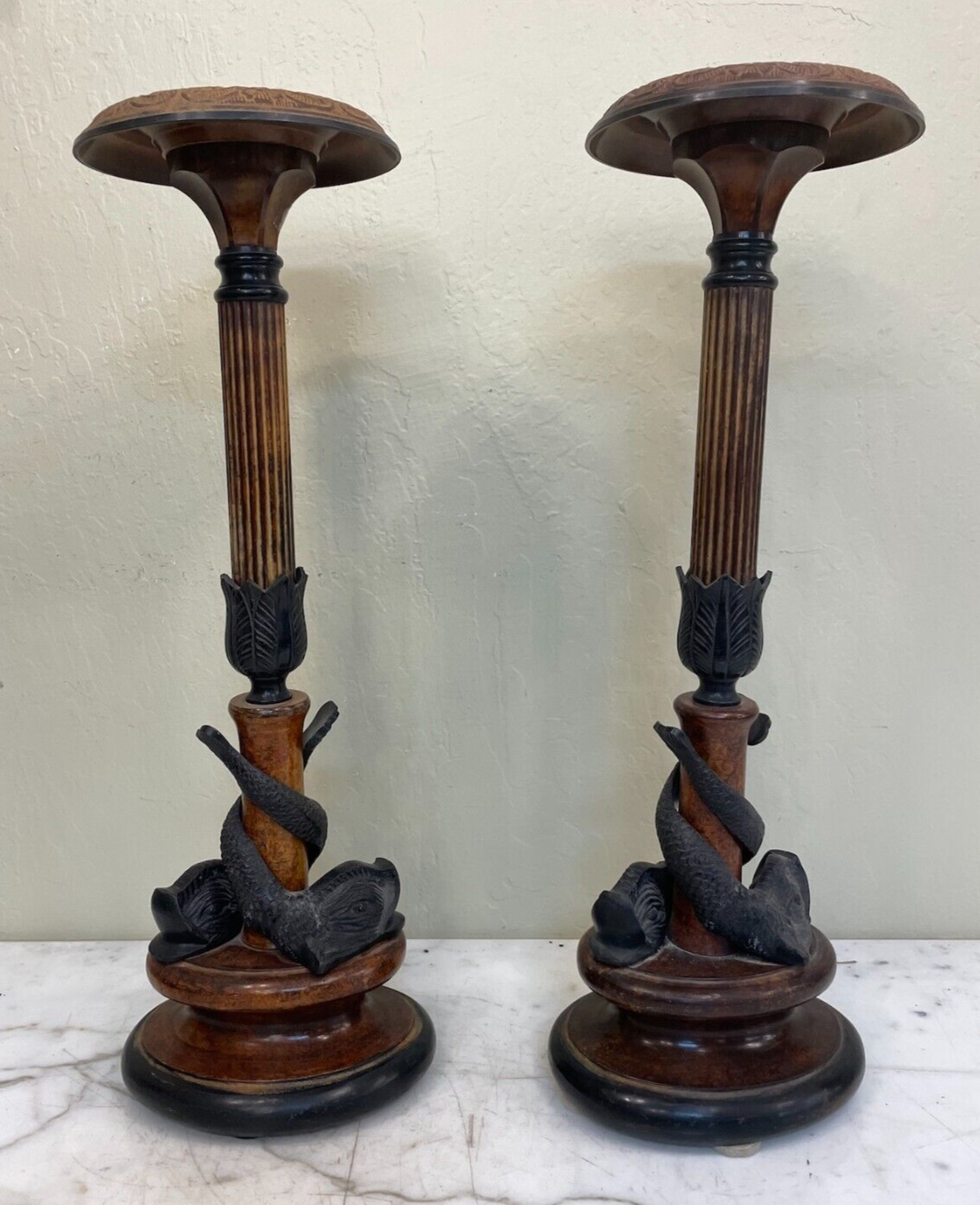 Pair of Large Candle Holders