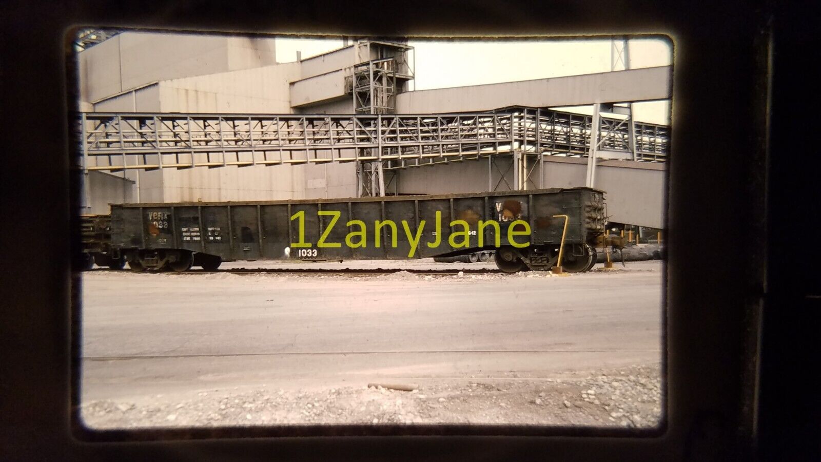 OS16 TRAIN ENGINE LOCOMOTIVE 35MM SLIDE VERX 1033, CANTON, OH 1995