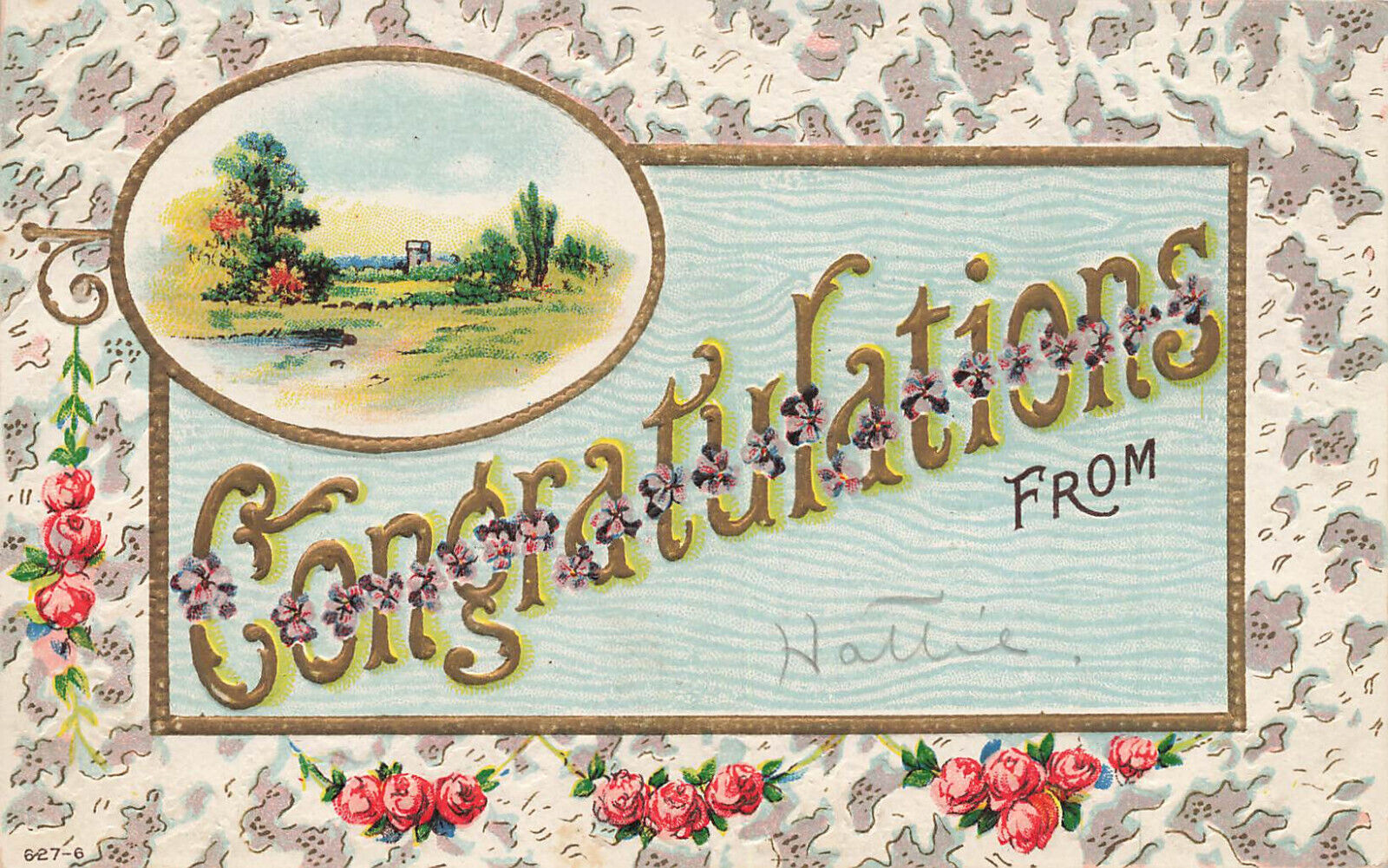 Postcard Congratulations From Posted 1910