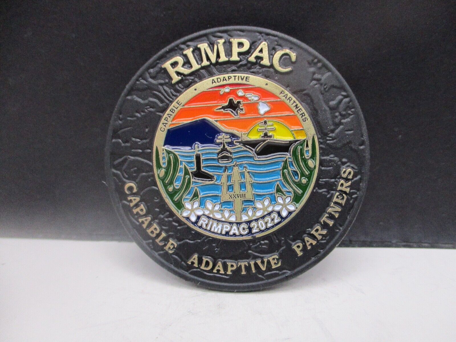 USMC 2022 RIMPAC Joint Base Pearl Harbor Hickam Hawaii Lava Challenge Coin