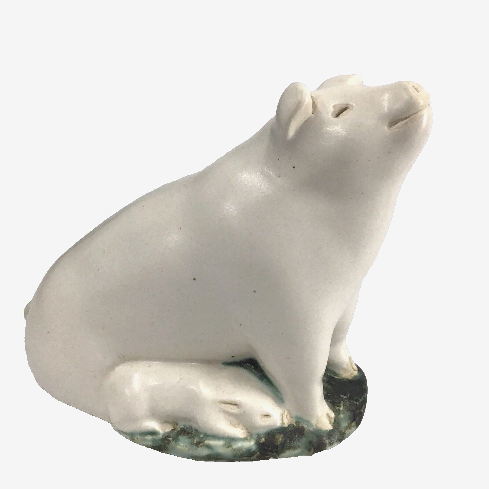 VTG Andersen Design Studio Pig Piglet Figurine Art Pottery Stoneware Matte Glaze