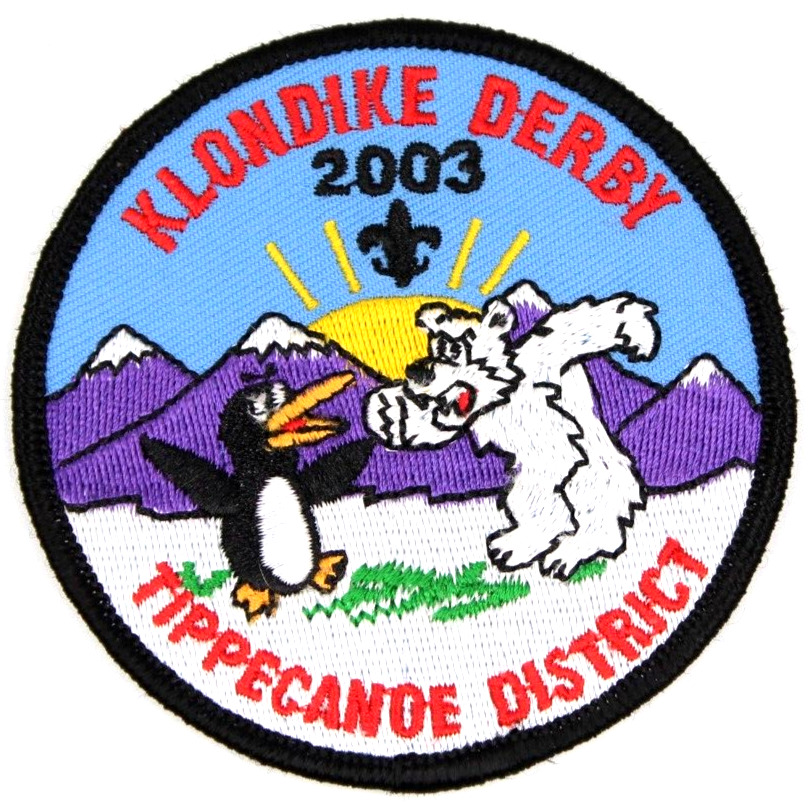 2003 Klondike Derby Tippecanoe District Patch Polar Bear Boy Scouts BSA