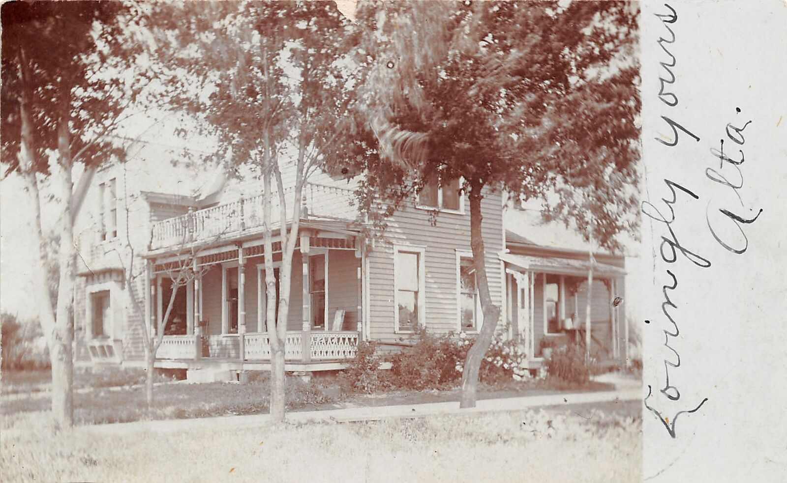 Minnesota Lake MN~Alta's House~Victorian Front & Back Porch~1909 RPPC