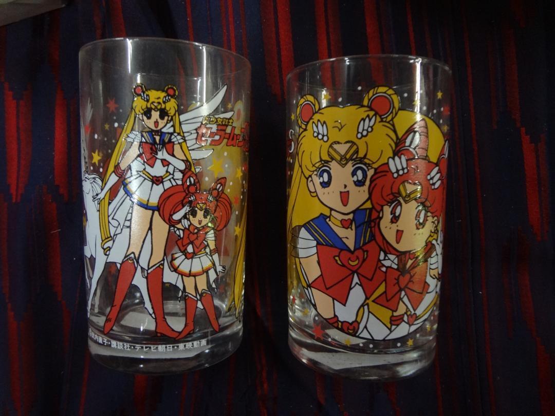 Sailor Moon 1995 Set of 2 Glasses Unused Sailor Moon