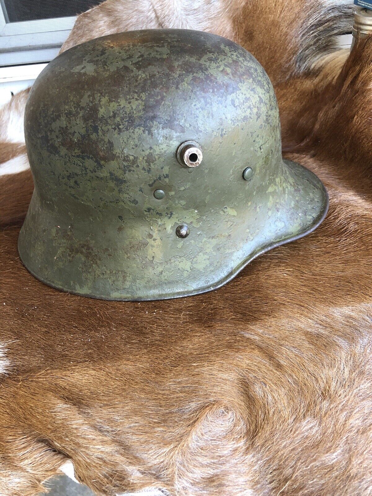 Antique WWI WWII Austro-Hungarian Finnish Winter War M1917 Stahlhelm Helmet