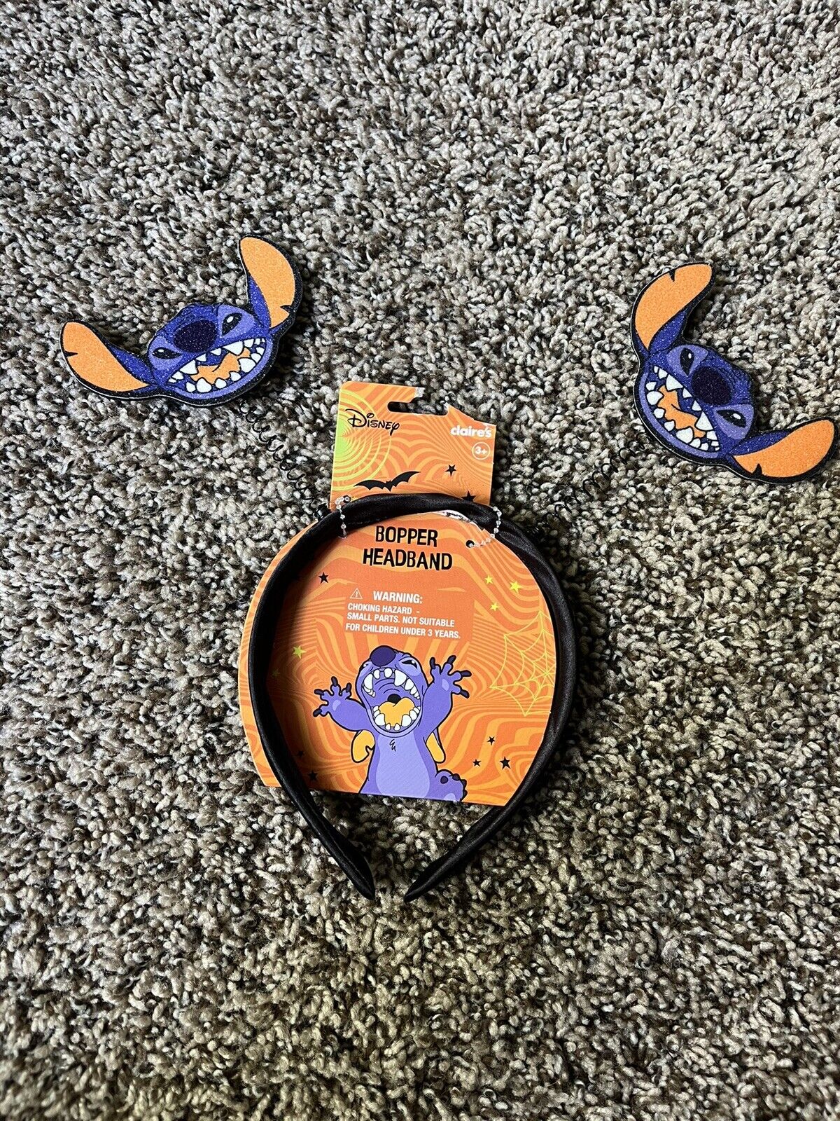 Disney Claire’s Halloween Stitch Headband Bopper Lilo & Stitch New