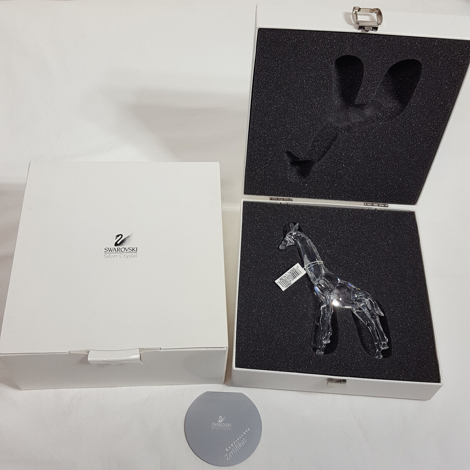 Swarovski Silver Crystal Baby Giraffe Figurine with Box and Certificate 7603