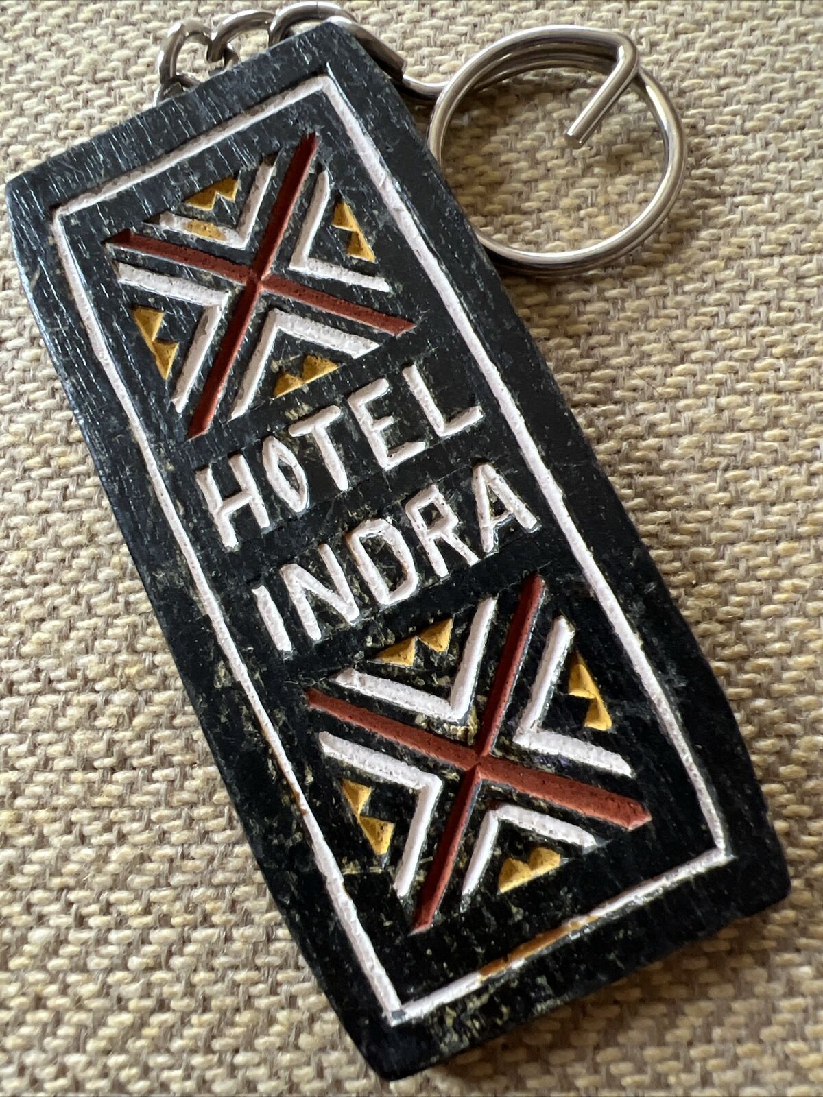 Vintage Key Chain Hotel Indra Rare