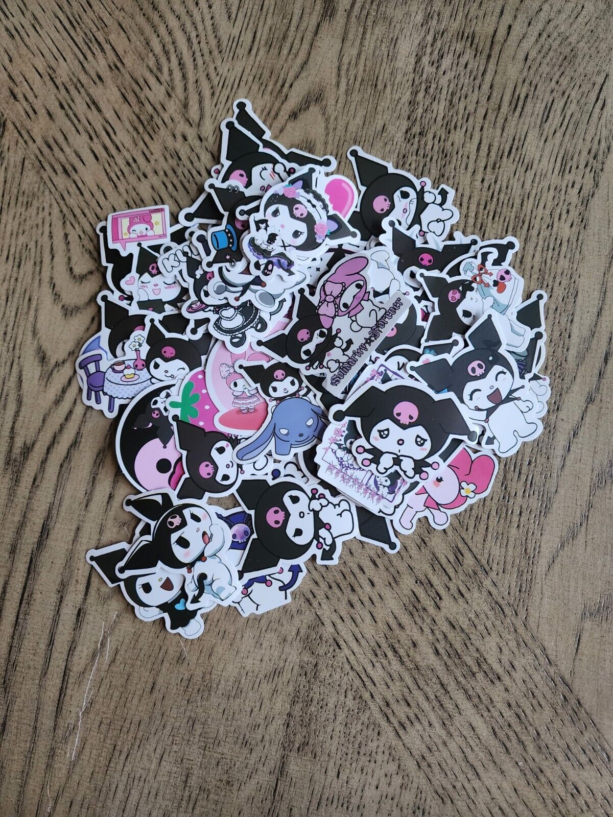Kuromi Stickers 50 Pcs Hello Kitty Black Sanrio Tumbler New