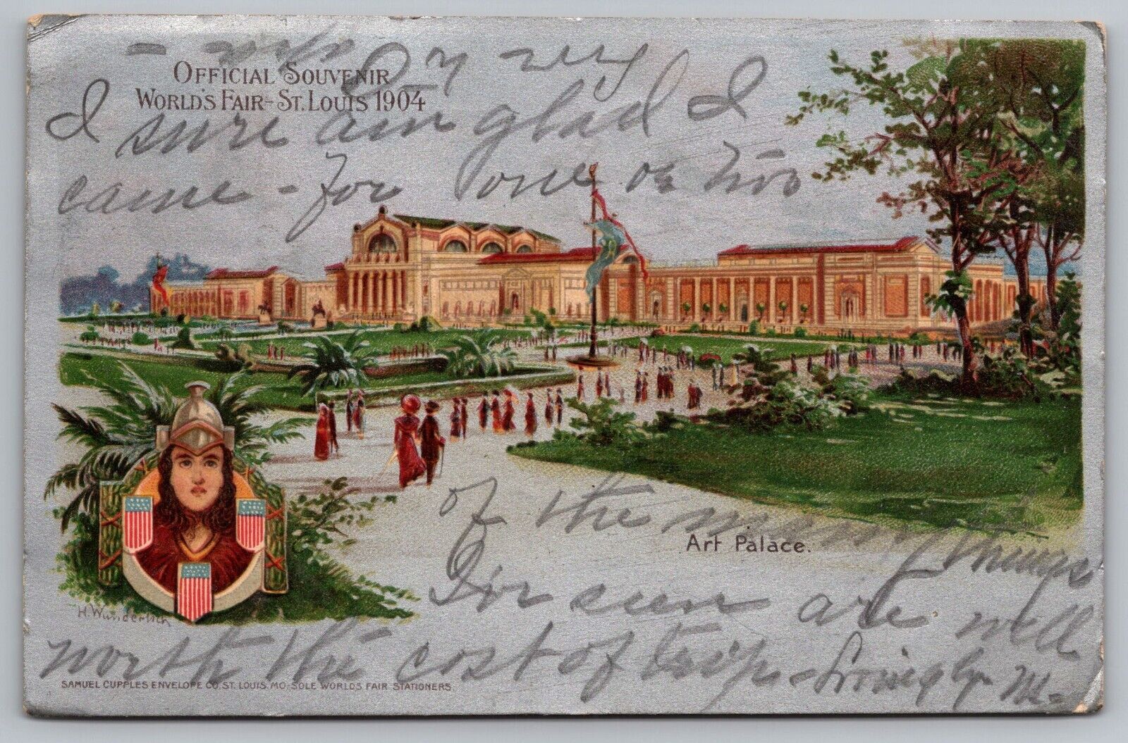 Postcard HTL Offical Souvenir Worlds Fair St Louis 1904 Art Palace