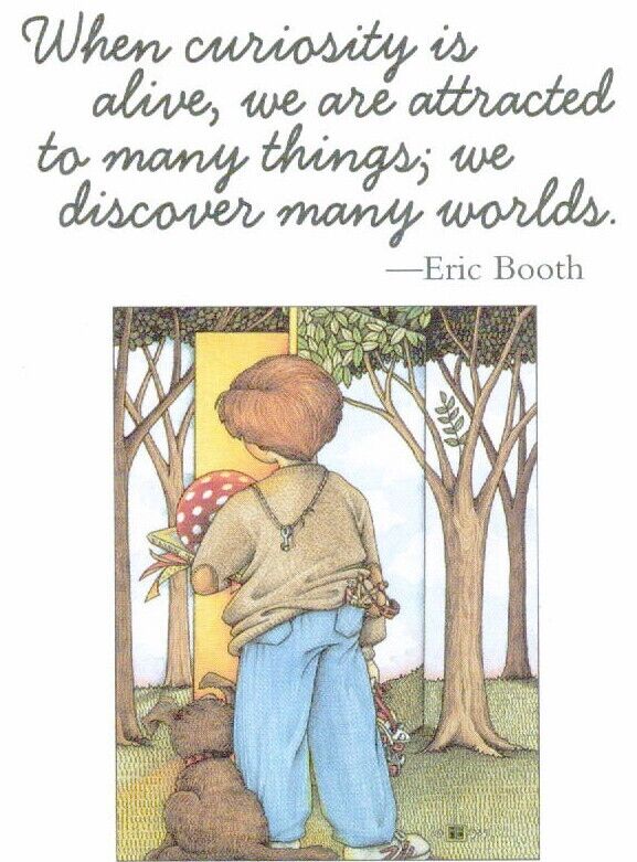 CURIOSITY DISCOVER WORLDS-Handcrafted Fridge Magnet-w/art by Mary Engelbreit