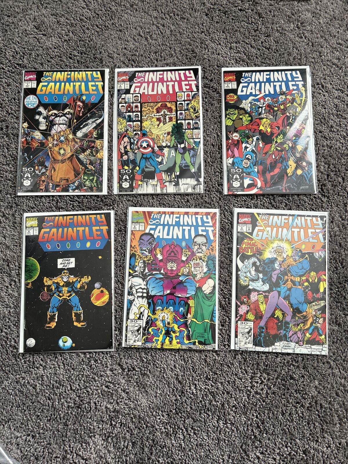 marvel comics the infinity gauntlet 1-6