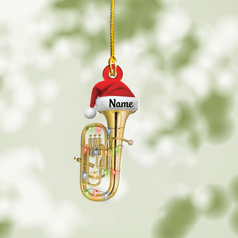 Personalized Instrument Christmas Ornament, Euphonium Euphonium Player Gifts