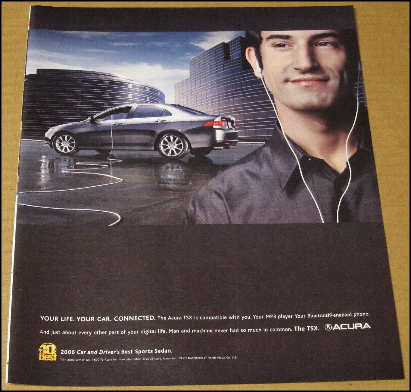 2006 Acura TSX Print Ad Car Automobile Advertisement Vintage 10\