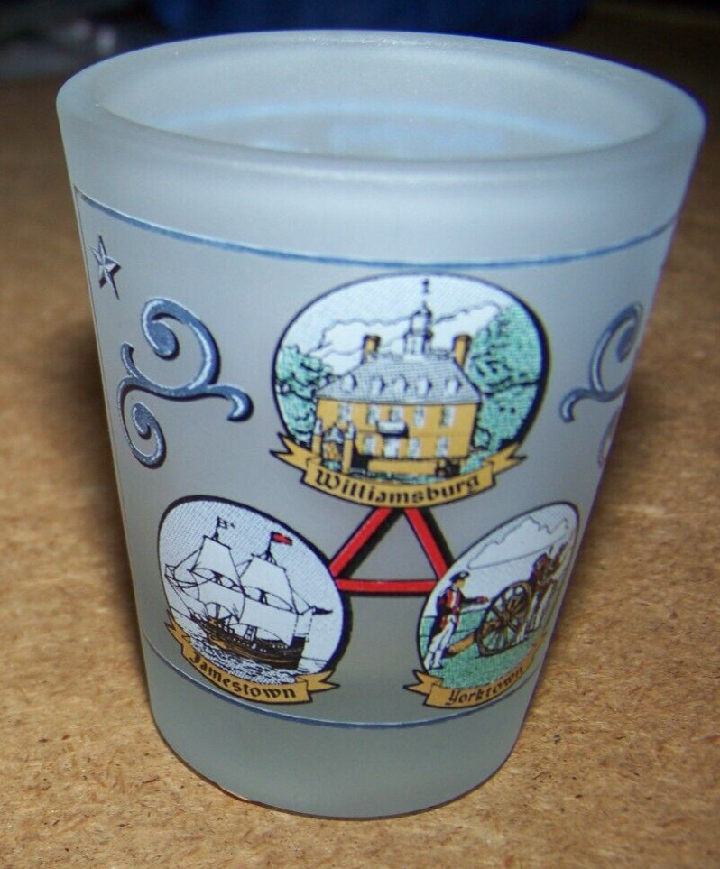 Williamsburg Jamestown Yorktown shot glass shotglass The Historic Triangle 44203