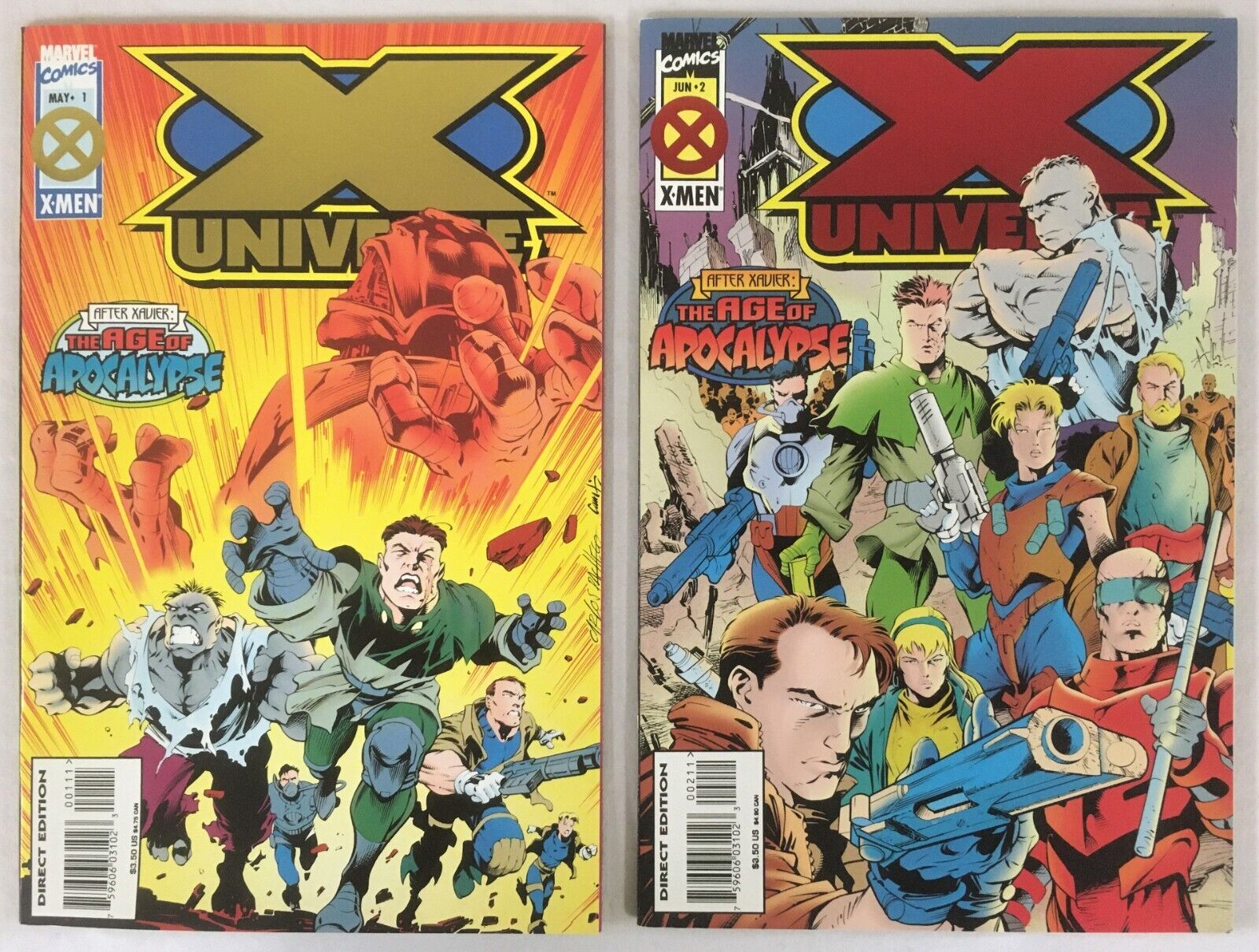 X-Universe, After Xavier: The Age of Apocalypse Issues # 1 + 2 X-Men 1995 NM