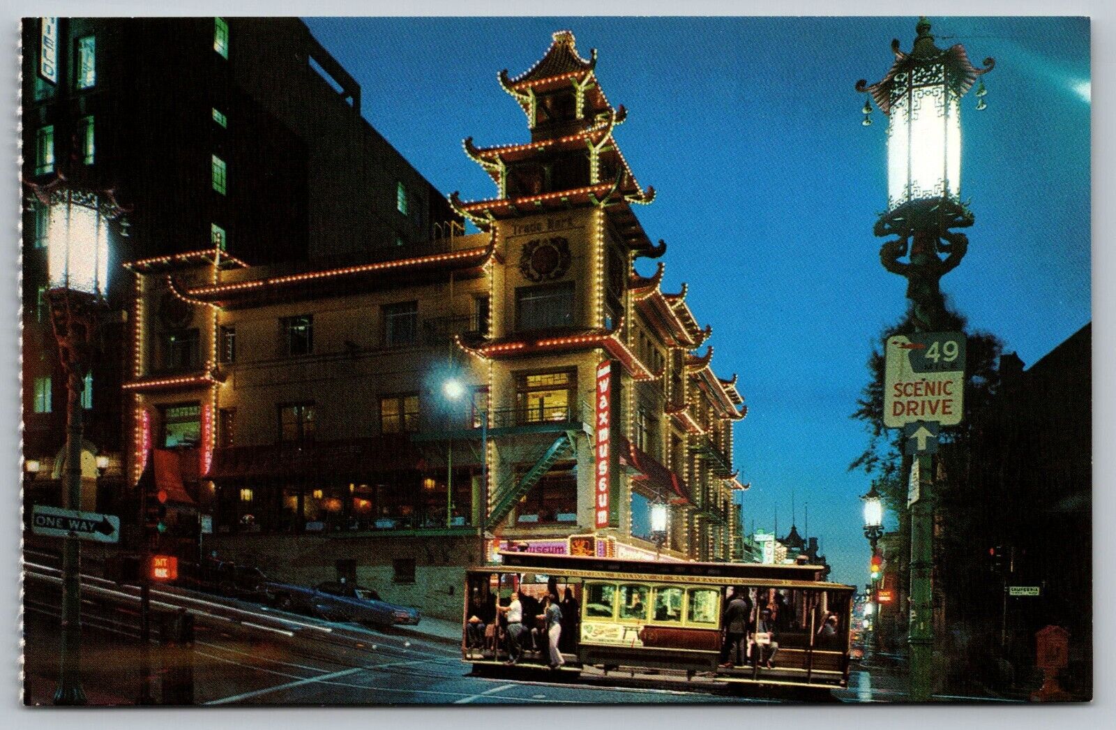 Postcard Chinatown After Dark In San Francisco California VTG c1980  F13