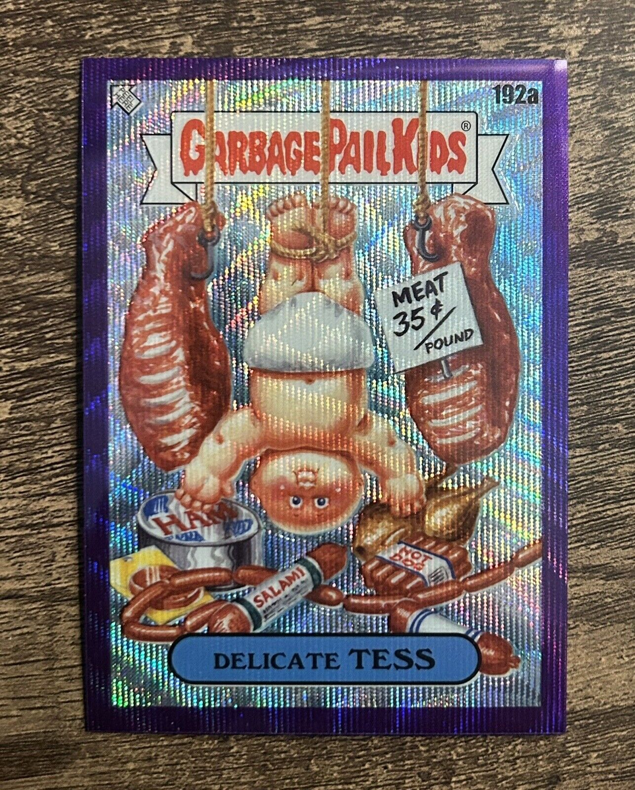 2022 Topps Garbage Pail Kids Chrome Purple Wave Refractor/250 Delicate Tess 192a