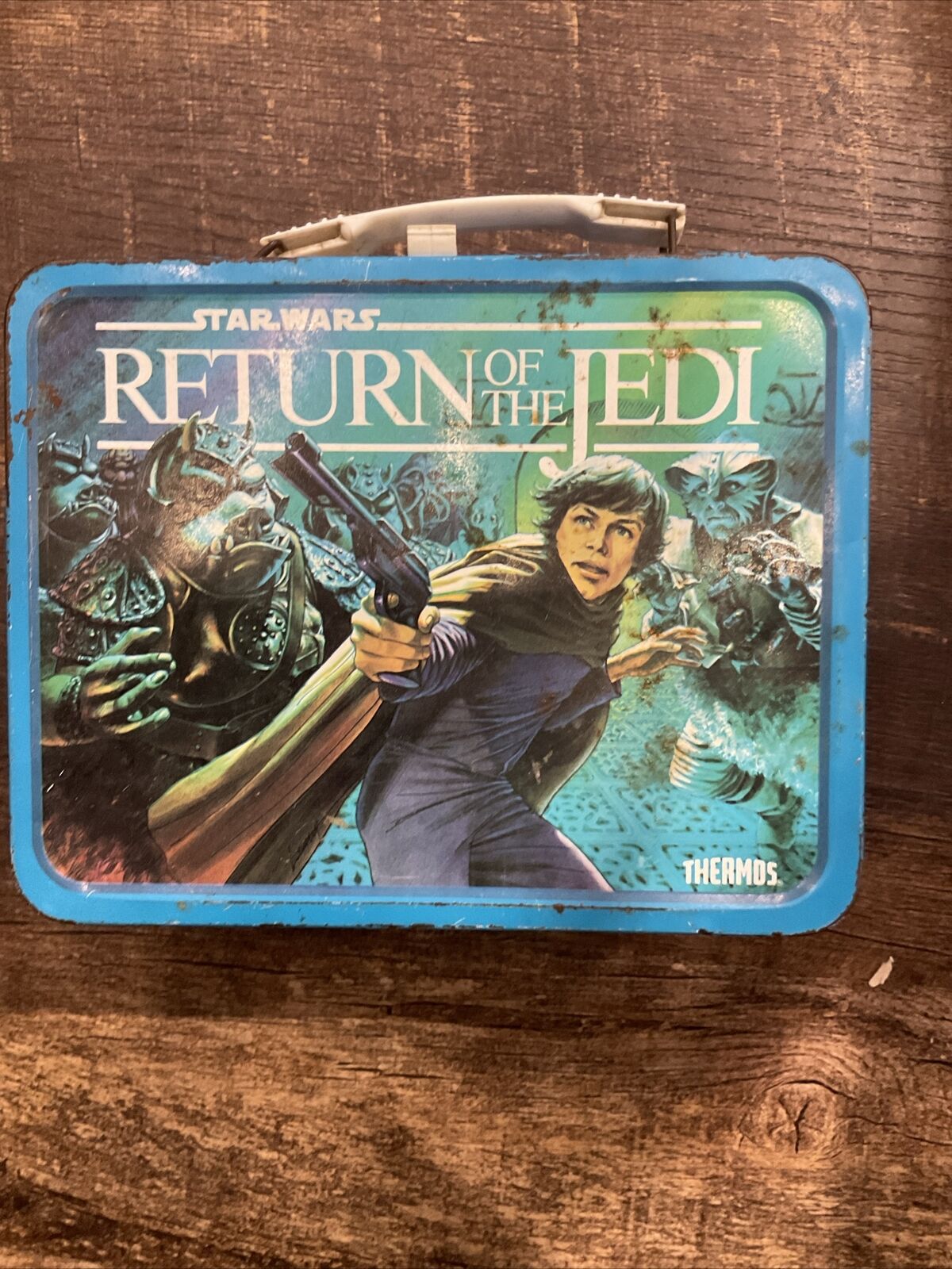 Star Wars Return of the Jedi  Thermos Metal Lunch Box  1983 Thermos NOT included