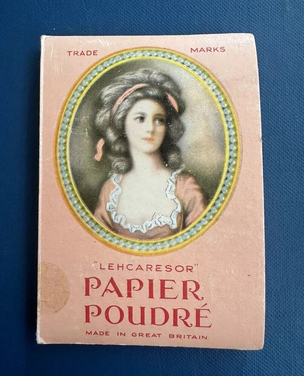 Antique 1920s Papier Poudré French style paper powder strips made in Britain