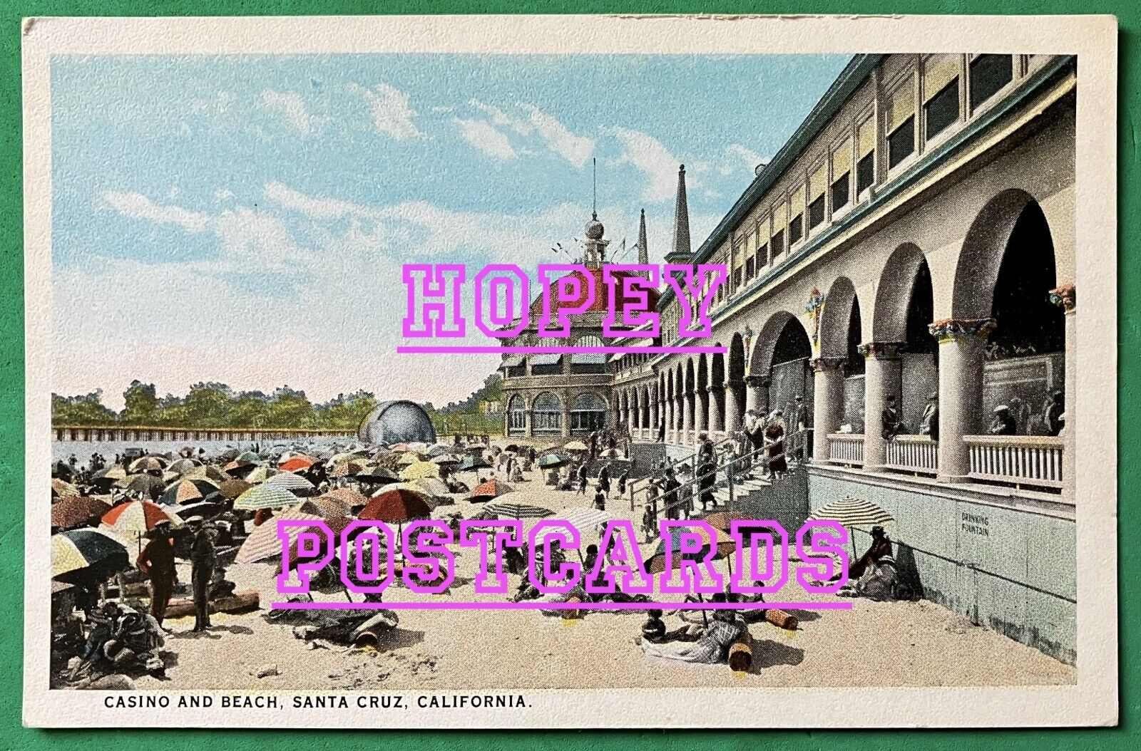 SANTA CRUZ, CALIF ~  CASINO & BEACH ~  postcard ~ 1915-1930  