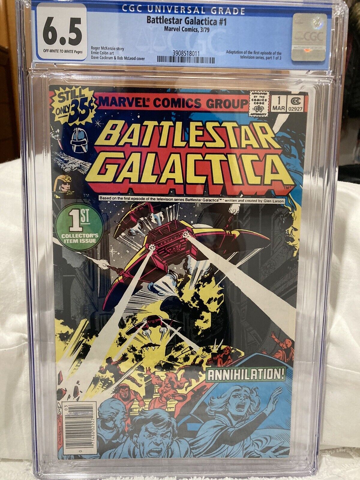 Battlestar Galactica #1 (March 1979, Marvel Comics) Rare, CGC Graded (6.5)