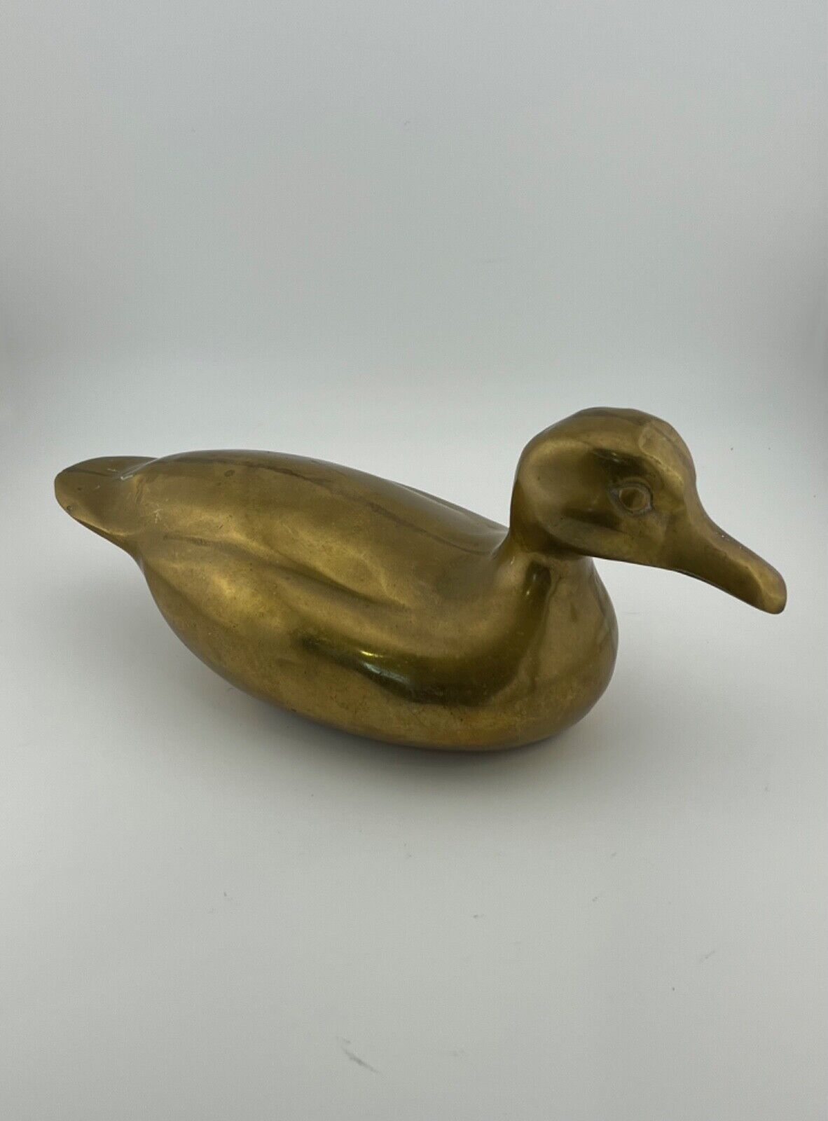 Vintage Brass Duck Large 10” Long