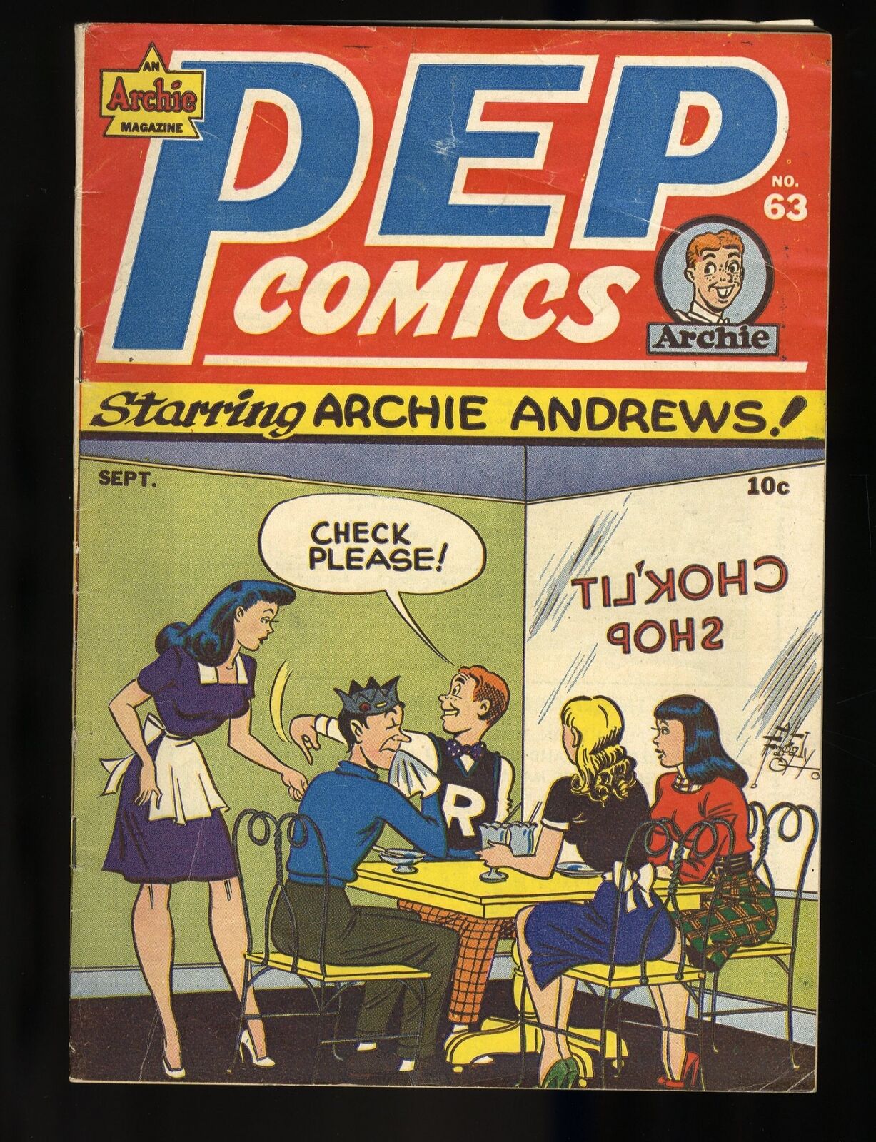 Pep Comics #63 VG/FN 5.0 Archie Jughead Betty Veronica Archie 1947