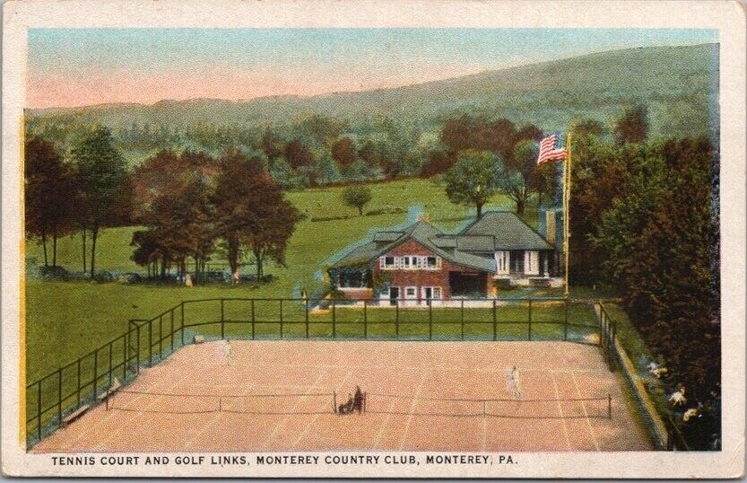 1930s MONTEREY Pennsylvania Postcard COUNTRY CLUB \