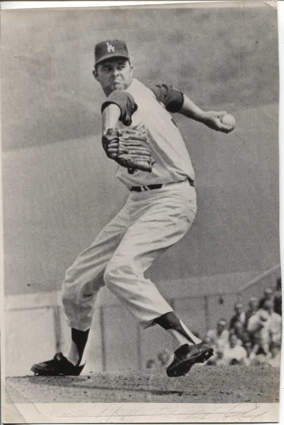 1965 Press Photo Action Shot Dodgers Pitcher Don Drysdale