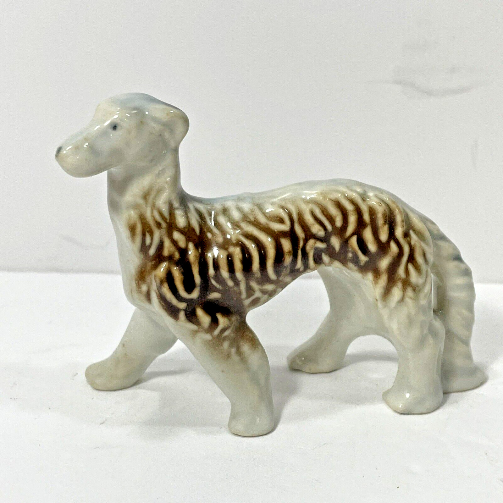 Borzoi Russian Wolfhound Figurine Long Haired Sighthound Vintage Made in Japan