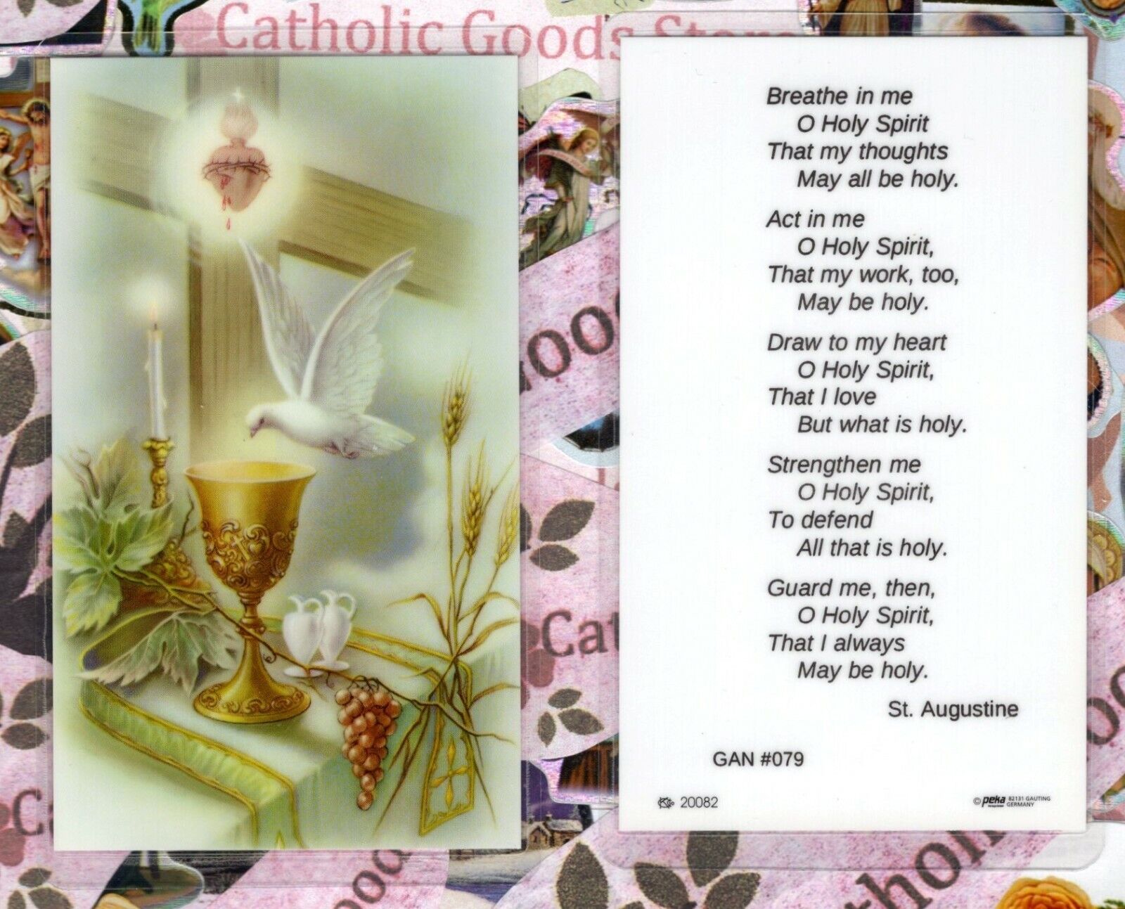 Holy Spirit - Breathe in me O, Holy Spirit, - Laminated Holy Card GAN079