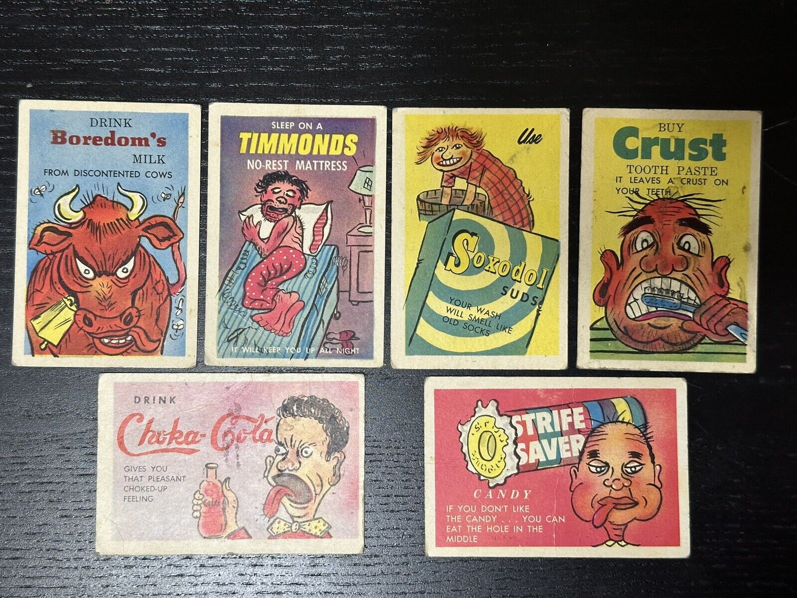 Lot of 6 MR. BALONEY ADS Cards (V427-1), 1960 Goodies
