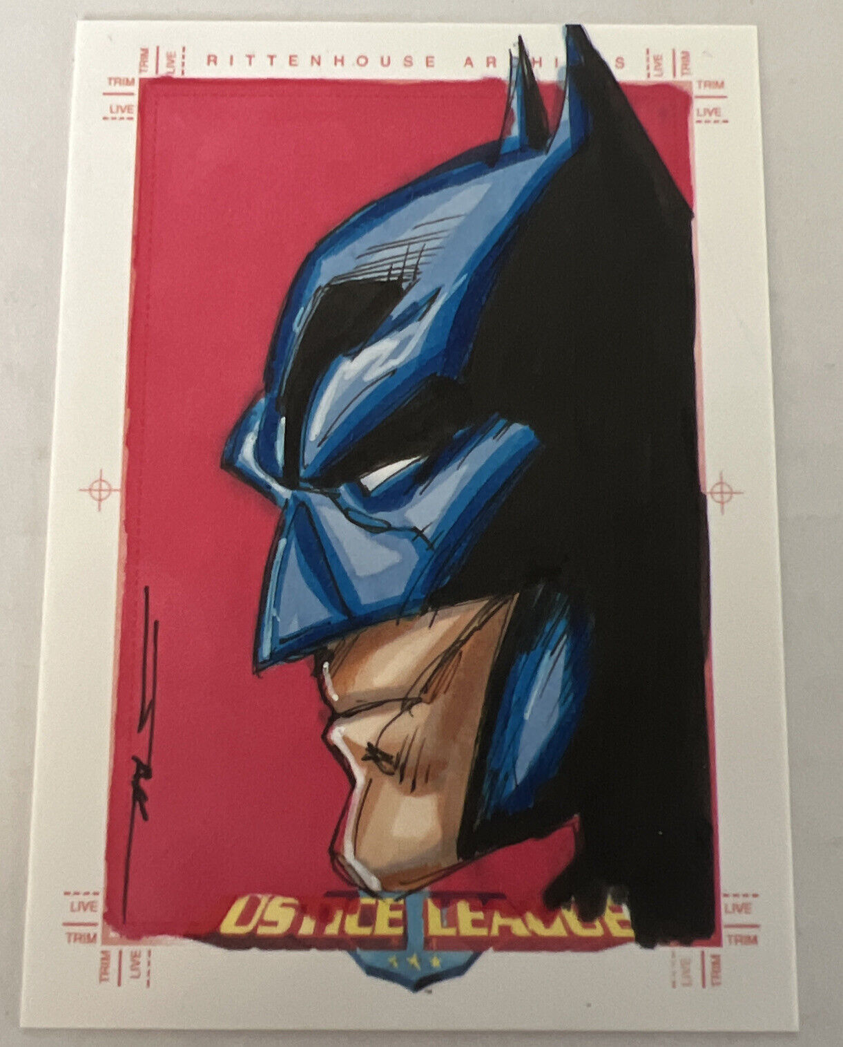 2009 Rittenhouse  Justice League SketchaFEX Batman Sketch Card 1/1