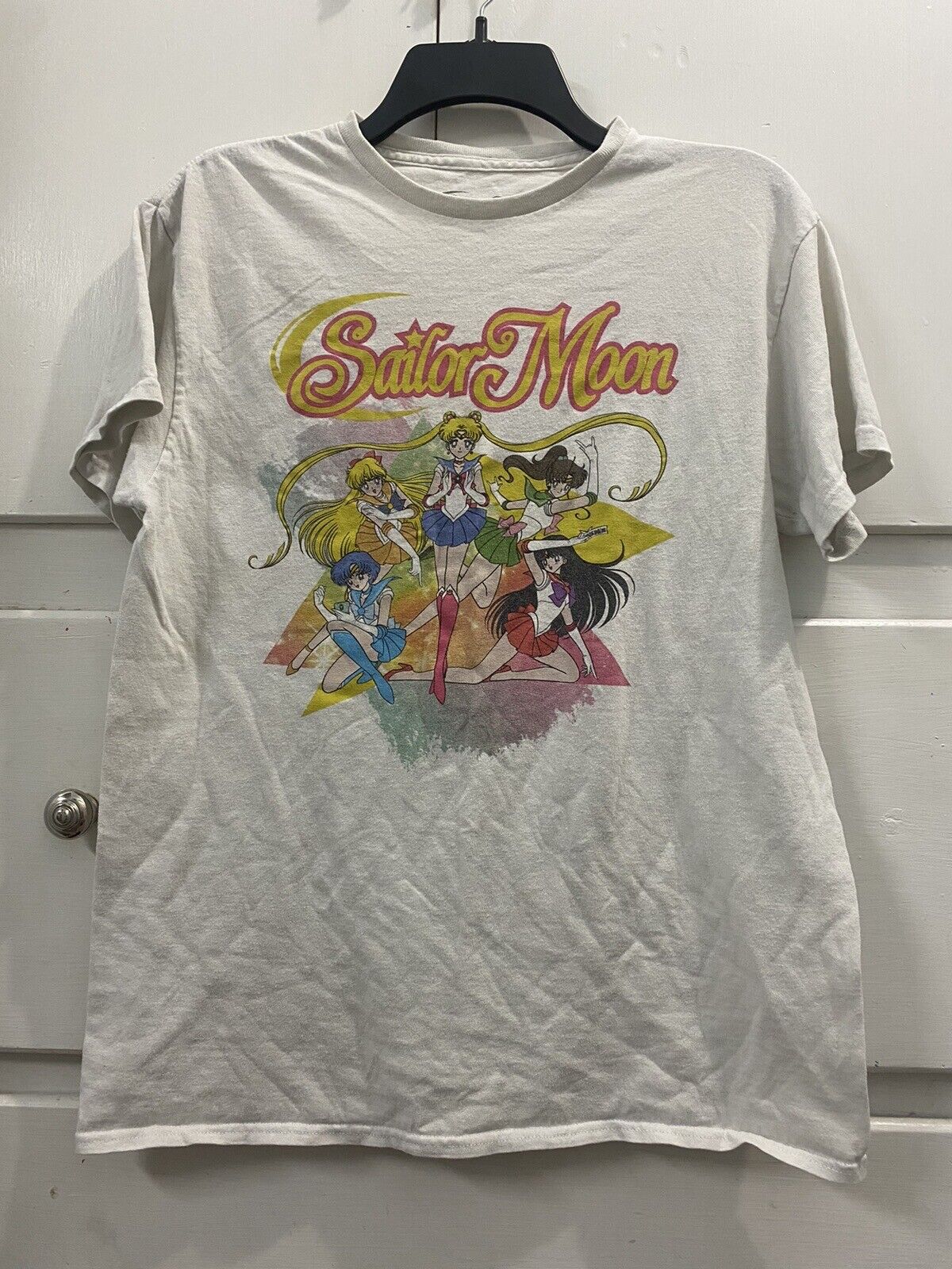 Sailor Moon Naoko Takeuchi Anime Graphic White T Shirt Size Medium