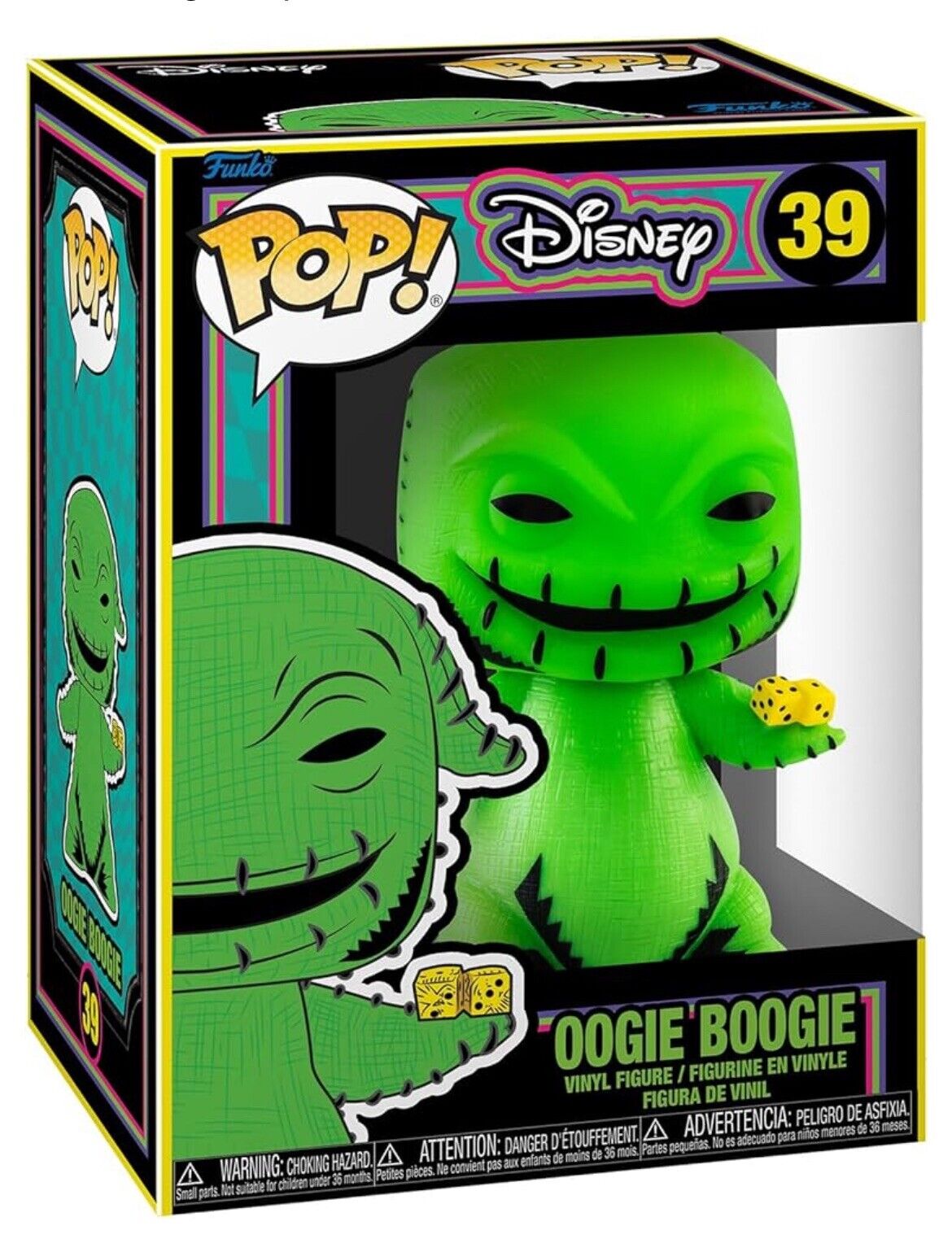 FUNKO POP DISNEY:The Nightmare Before Christmas-Oogie Boogie (BL) w/Protector