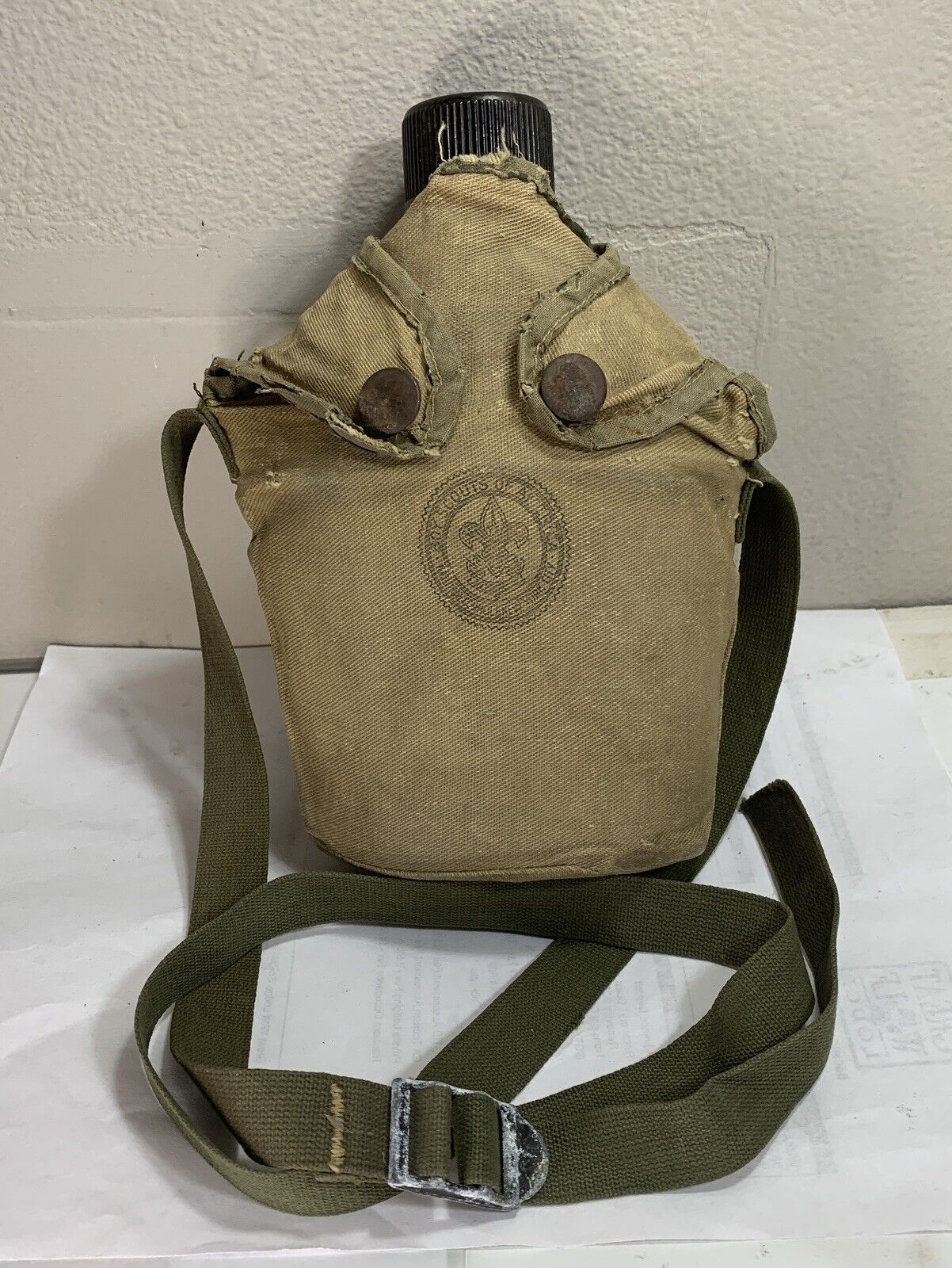 VINTAGE BSA BOY SCOUTS OF AMERICA WWII STYLE CANTEEN RARE US GP & F. CO 1945