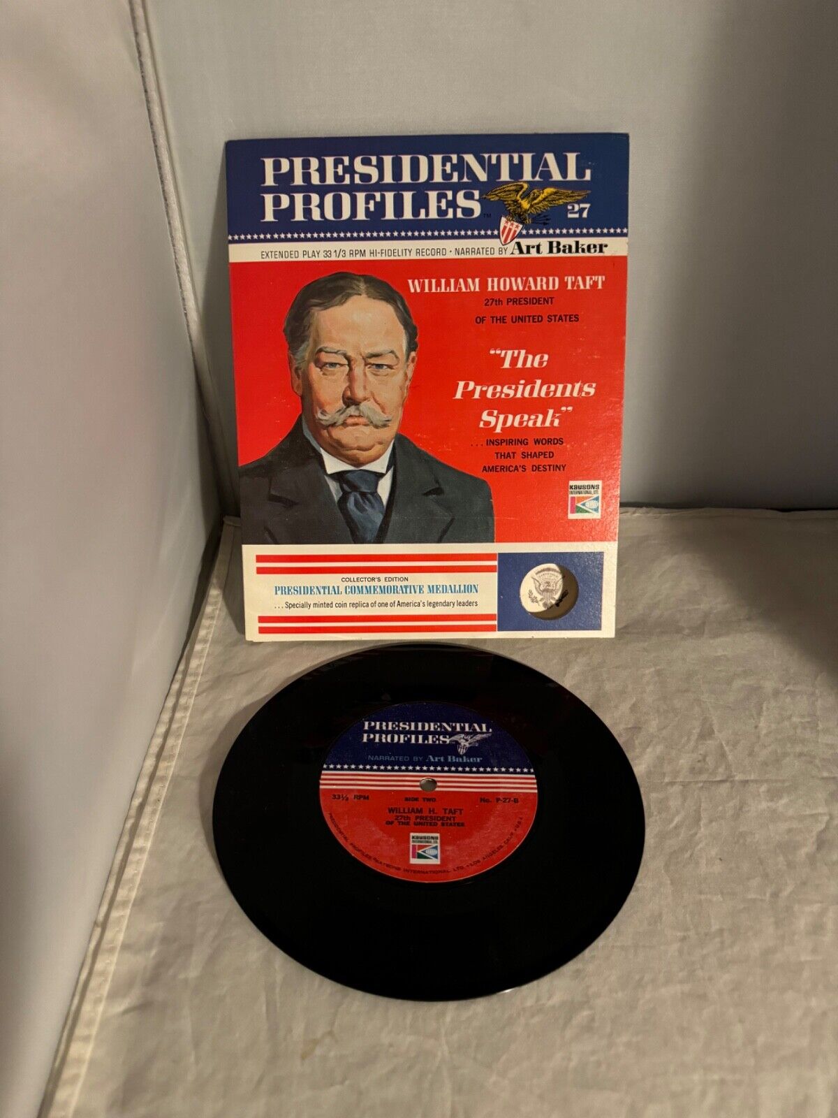 1966 Presidential Profiles William Howard Taft 33 1/3 Kaysons Record