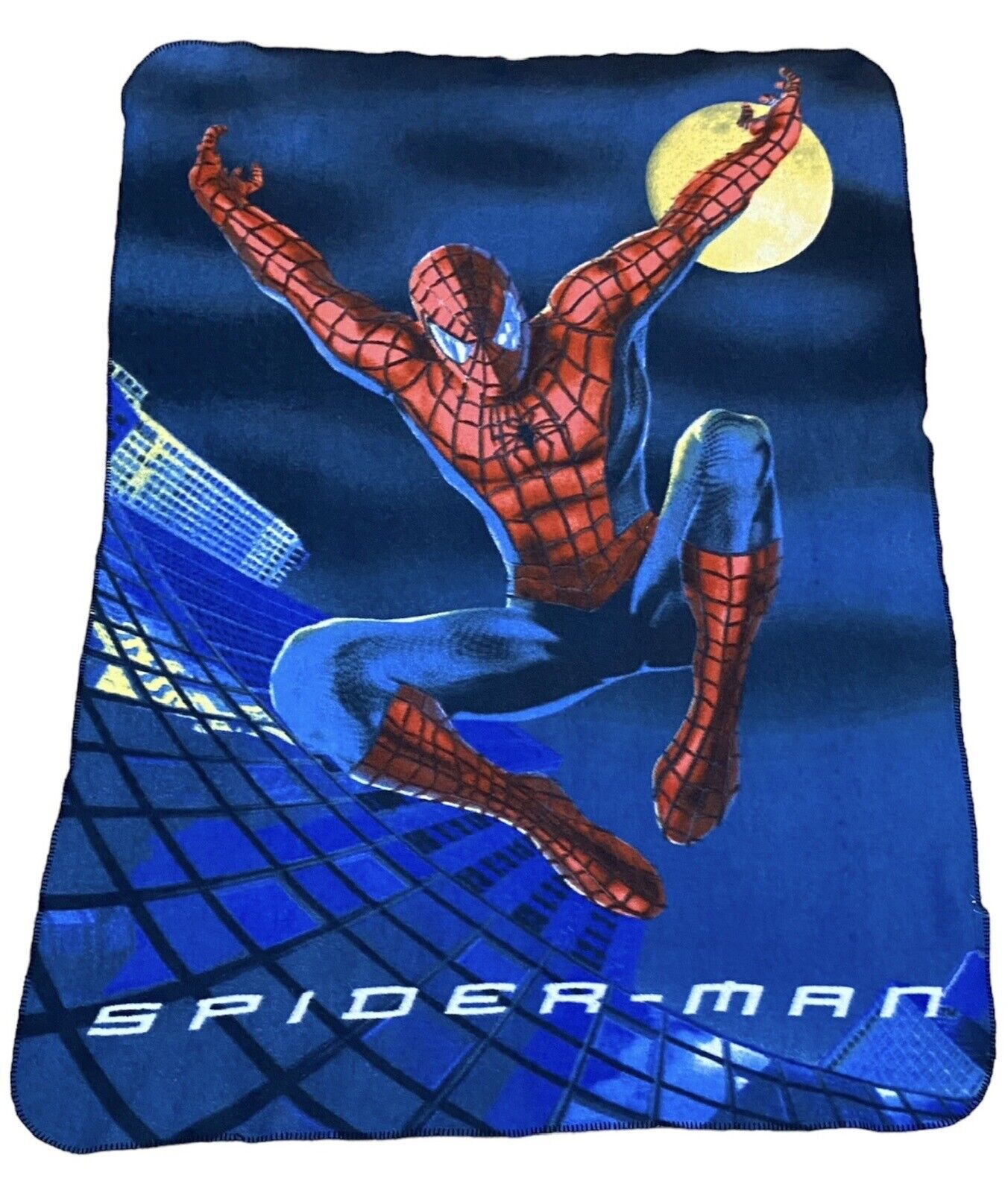 Rare Spiderman Throw Blanket Tapestry 2002 Comic Book Movie Promo Sam Raimi