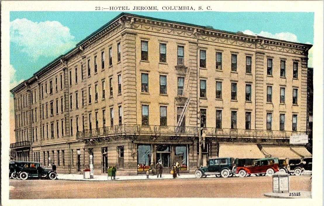 1920'S. COLUMBIA, SC. HOTEL JEROME. POSTCARD PL21
