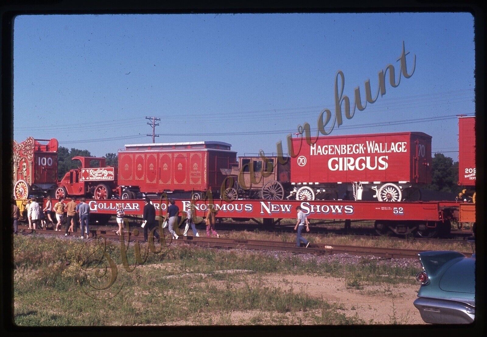 Circus World Museum Hagenbeck Wallace Wagon Train 1960s 35mm Slide People 1969