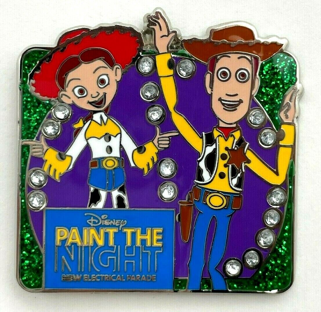 DLR Paint the Night WOODY & JESSIE Reveal/Conceal Mystery Pin 2015 Disney Toy