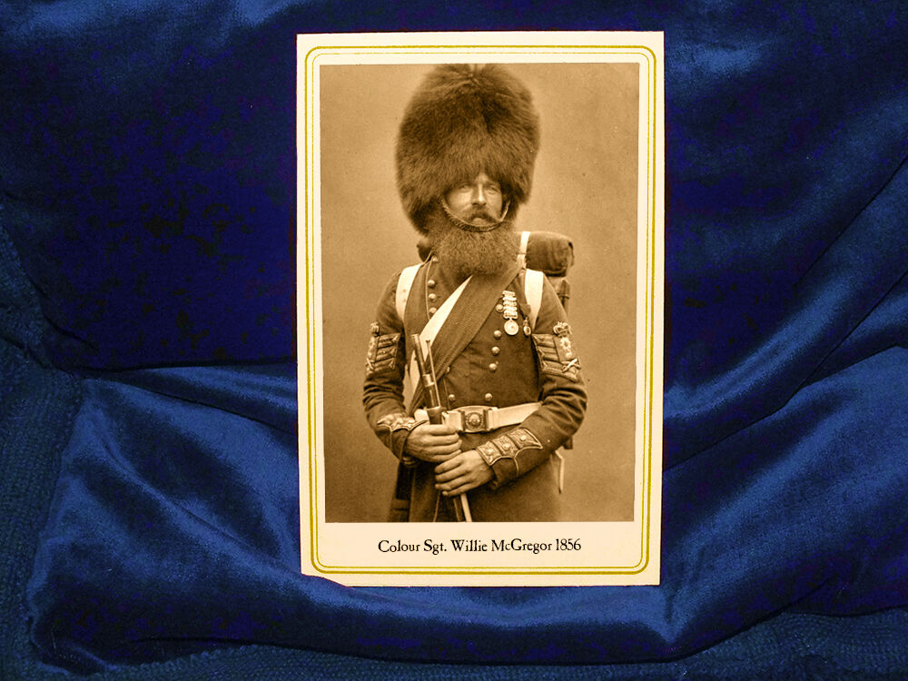 Crimean War Scots Fusilier Guards Willie McGregor Cabinet Card Photo 1856 CDV RP