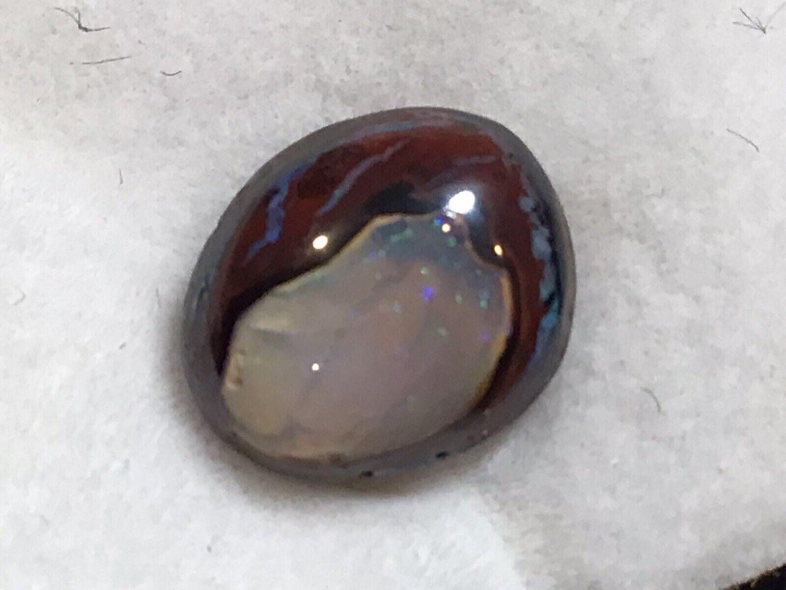 All Natural Solid Australian  Boulder Opal, 2.50 carats, lot of crystal