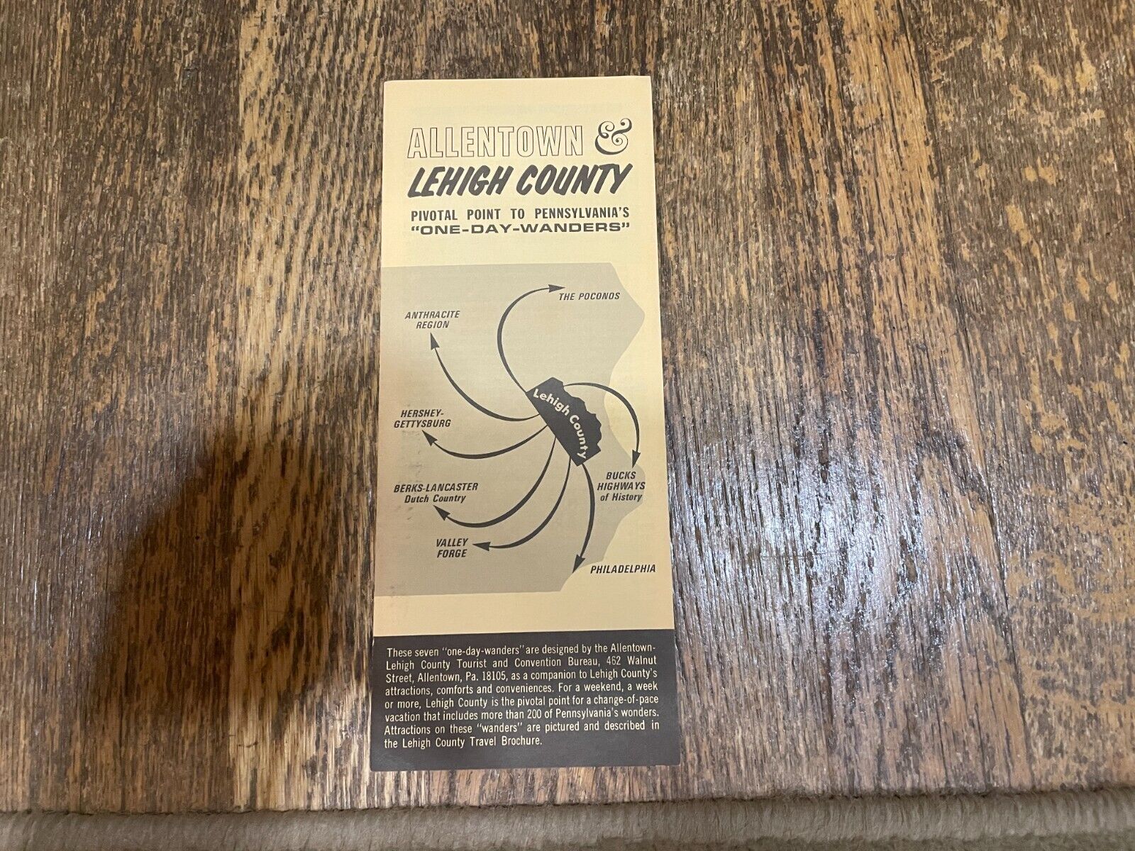 Allentown Pennsylvania PA Leigh County Brochure 1960\'s Vintage