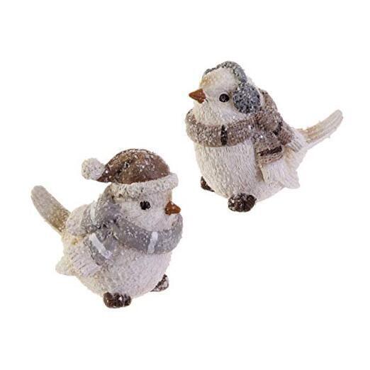 RAZ Imports Wintry White Resin Bird Figurines - Set of Wintry White Resin Birds