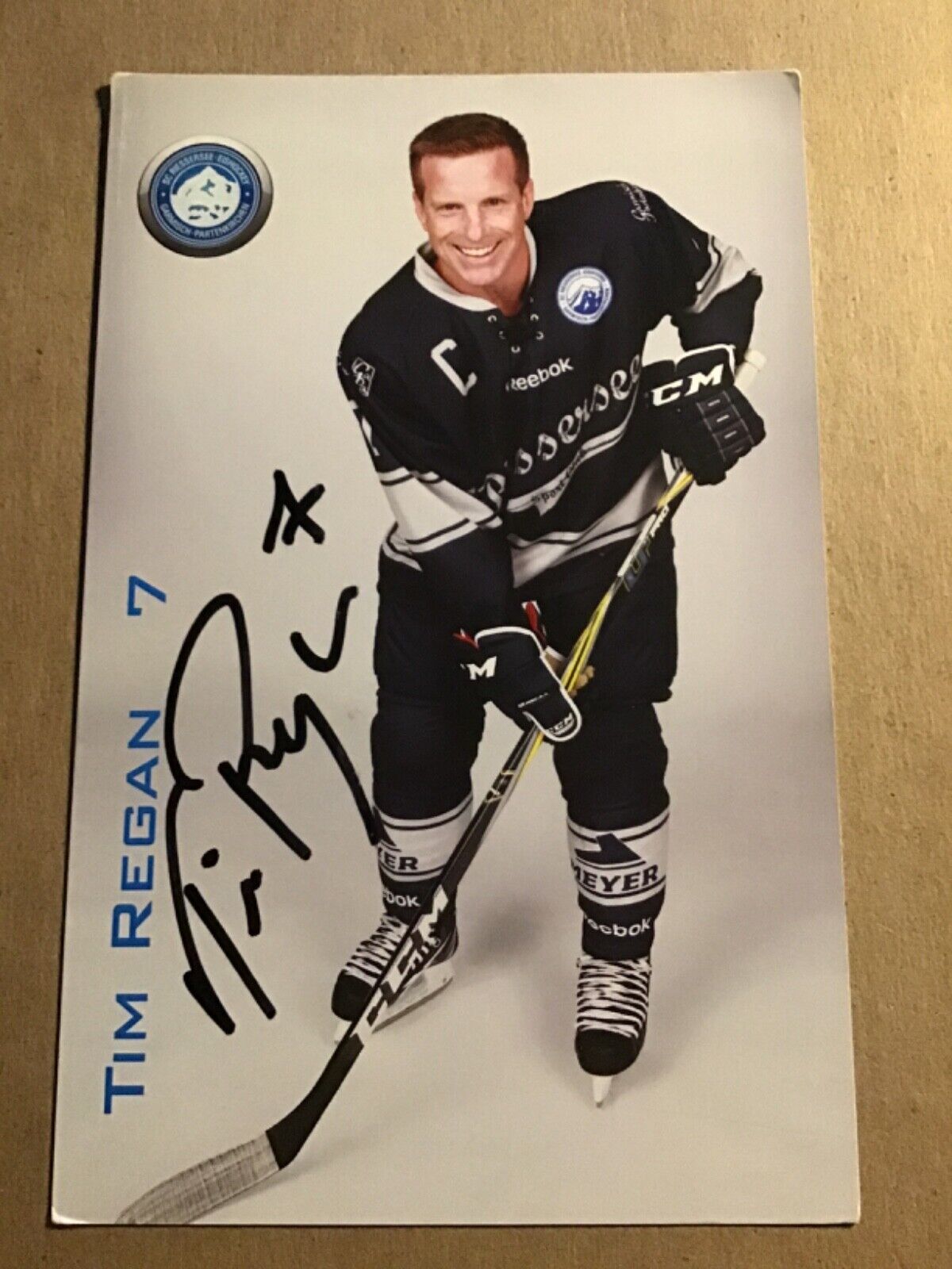 Tim Regan, USA 🇺🇸 Hockey SC Riessersee 1997/98 hand signed