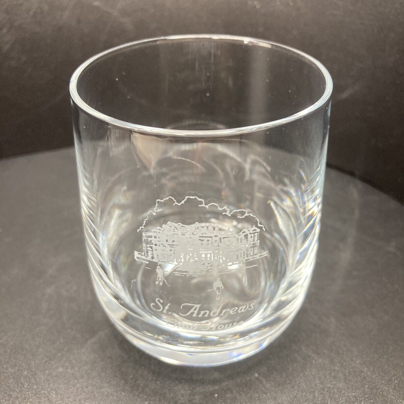 St. Andrews Club House small clear glass Whisky glass St Andrews Golf Club